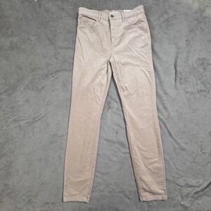 NWT LOFT The Skinny High Rise Corduroy Pants‎ Women's Size 27 Beige Regular Fit